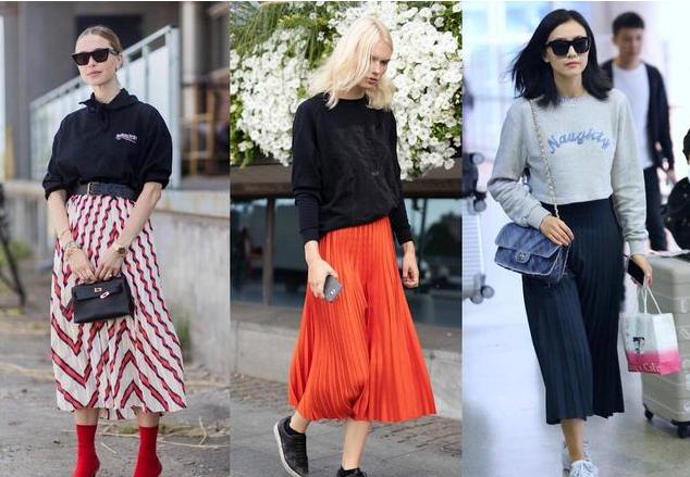 百褶裙腰粗了怎么搭,穿搭百褶裙肩宽