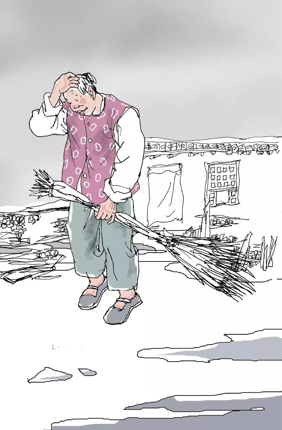 刘老汉的烦恼创作花絮,刘老汉新春连环画