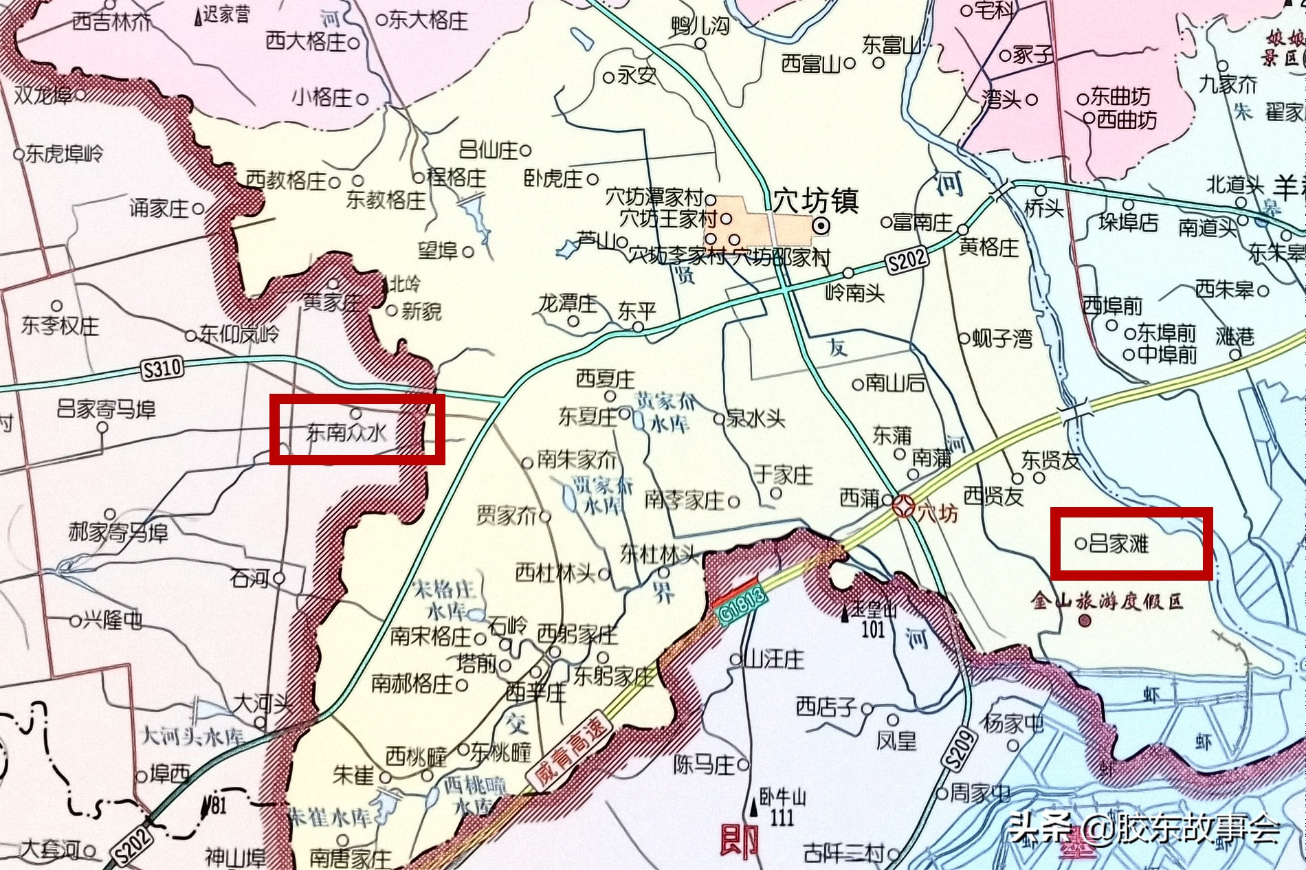 莱西在山东地图的位置,莱西距离海边最近的地方