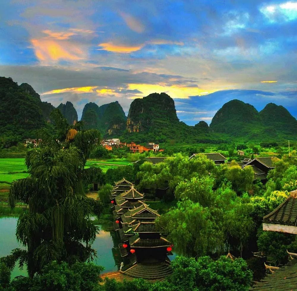 桂林山水甲天下的画卷怎么描写,桂林山水甲天下江南风光美如画