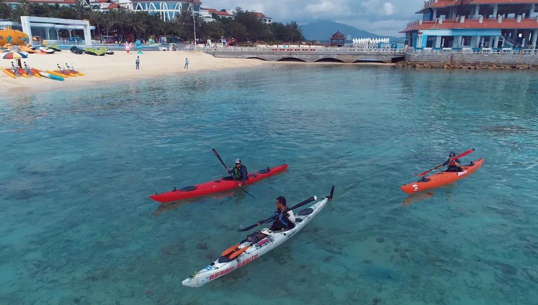 2020辉戈皮划艇环岛海划之旅,蜈支洲岛玩皮划艇