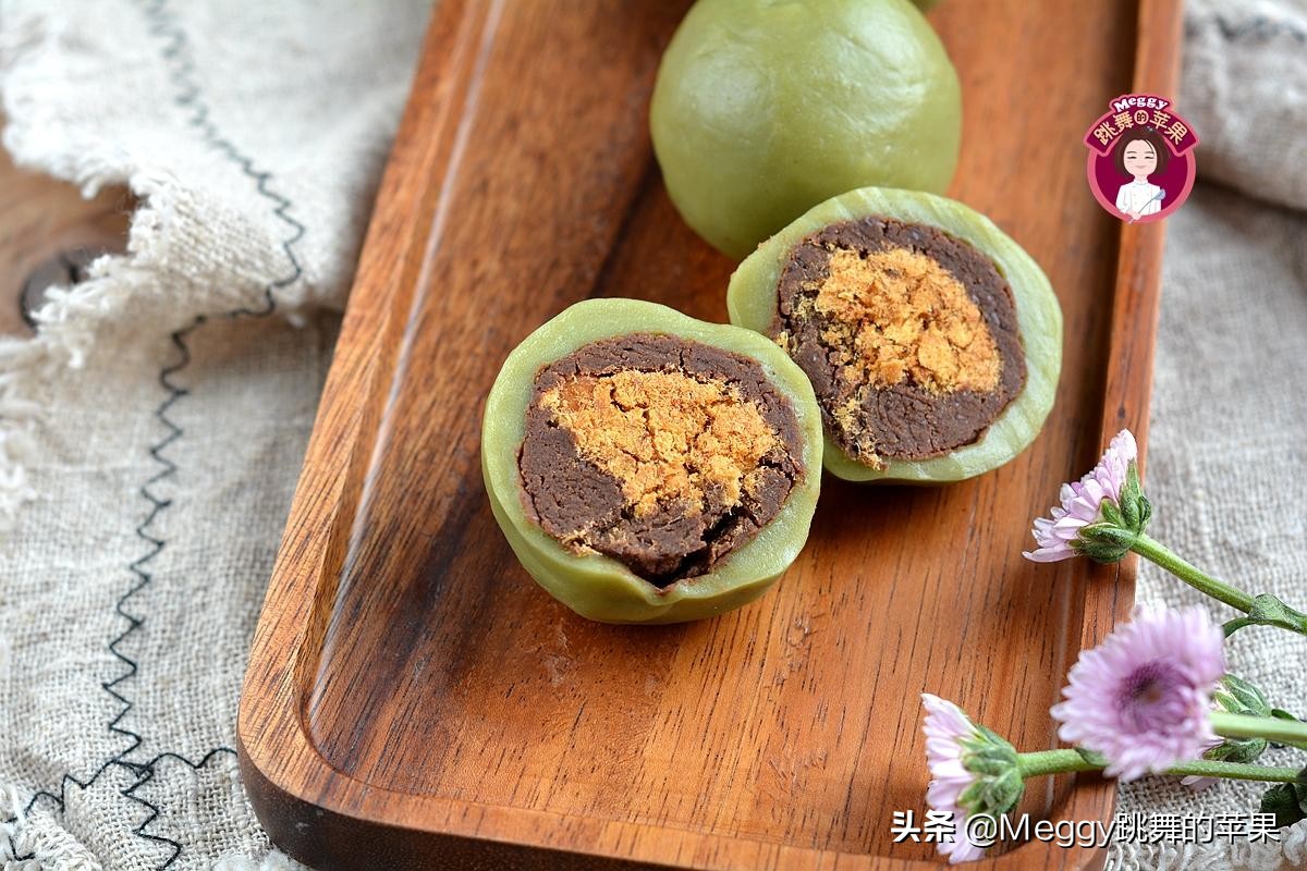 自己磨米粉做青团,做青团一斤半糯米粉加半斤粘米粉