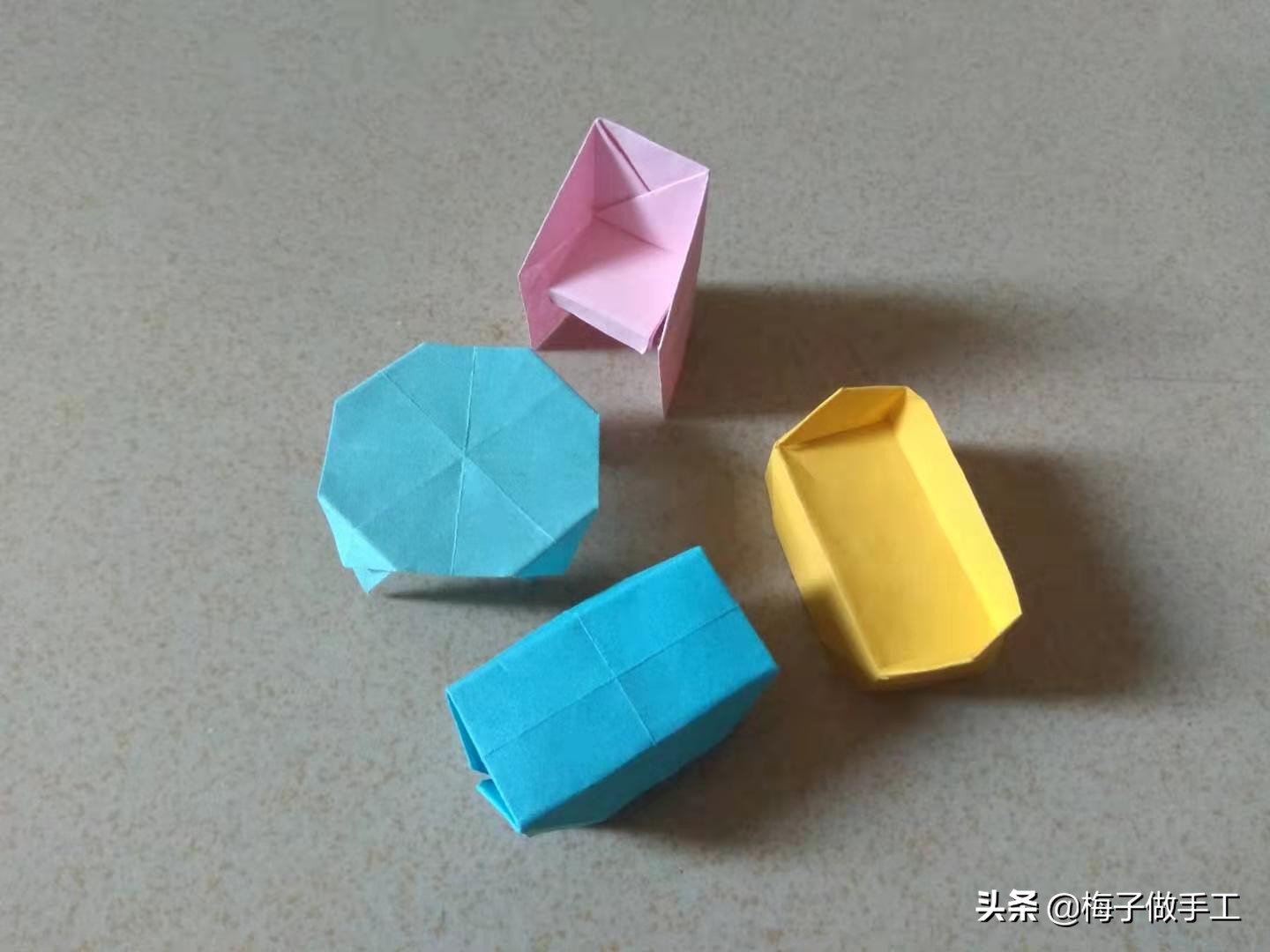 手工折小桌子怎么折,儿童折纸桌子折法大全