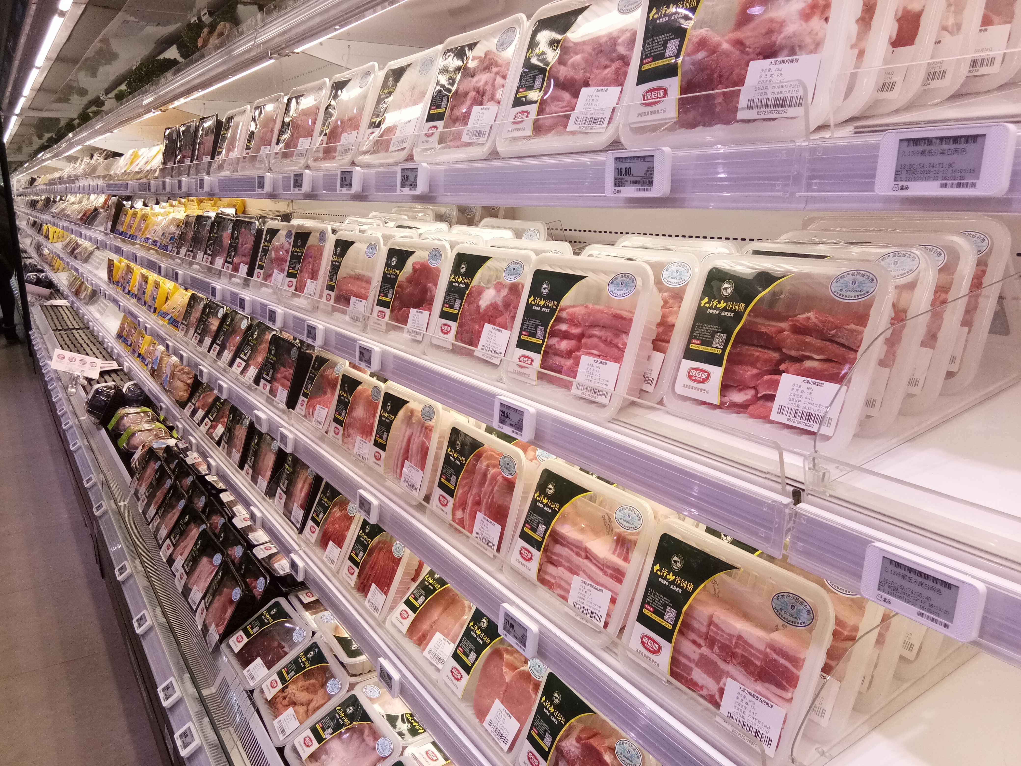 青岛盒马鲜生大拇指店,盒马鲜生火爆店铺