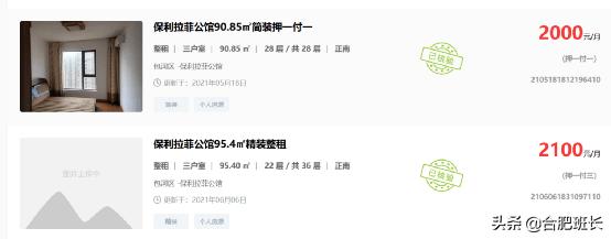合肥房价每个区是多少,合肥出租房价格是多少钱一个月