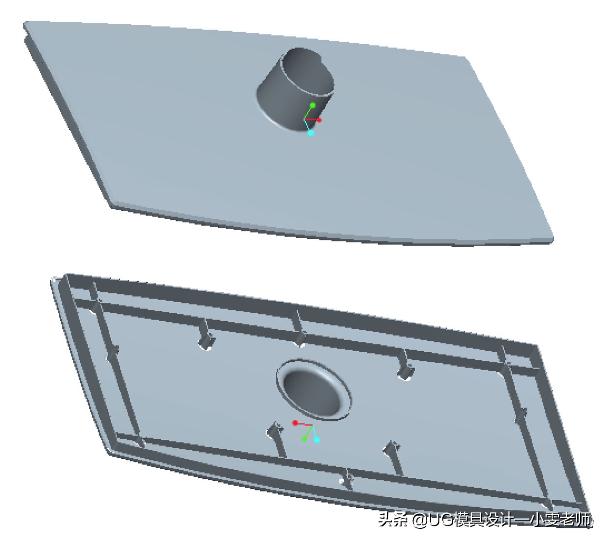 塑料模具倒装设计,简化细水倒装模具结构图视频