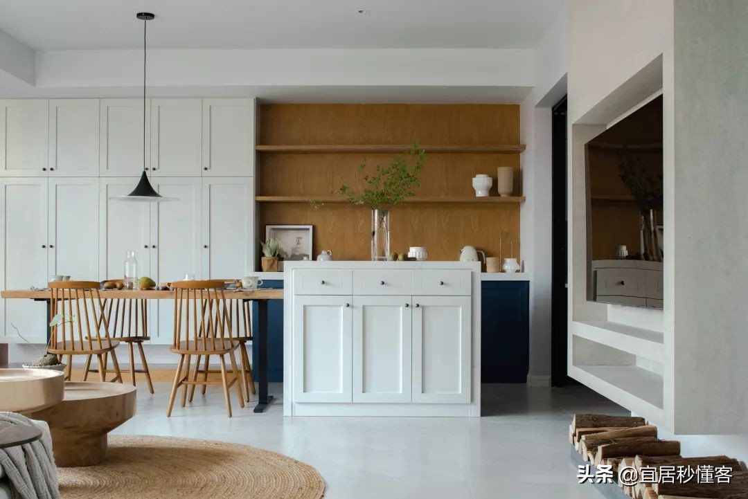 120平米客餐厨南北一体装修效果图,神级改造40平方米房