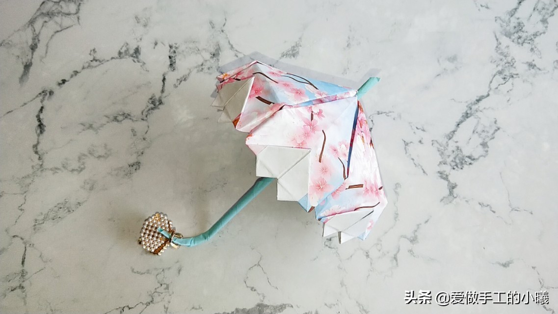 古风雨伞折纸小花伞,折纸小花伞的制作过程怎么写
