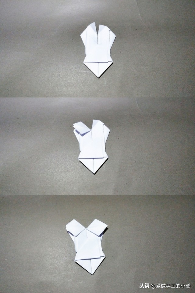 夏天到了一款漂亮的小裙子折纸,芭蕾舞裙子手工剪纸制作