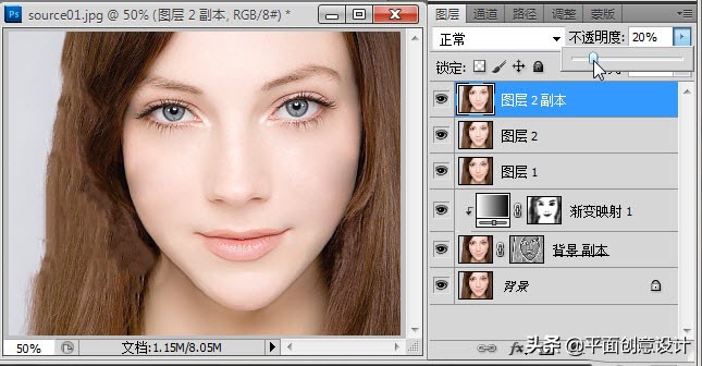 ps人像祛斑磨皮步骤,ps人像磨皮教程与五官调整