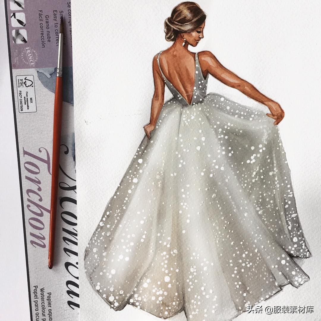 100幅手绘画图片大全,时装画手绘100例书