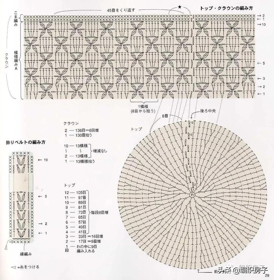 钩针编织帽子儿童帽教程,钩针帽子成人冬款合集