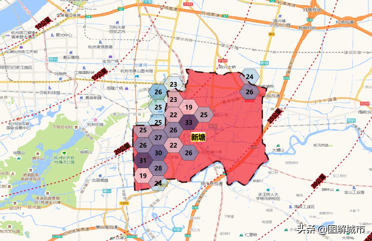 新塘城区地图,杭州新塘板块规划