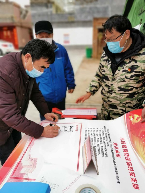 战疫临时党支部党旗飘扬,抗疫前线临时党支部党旗