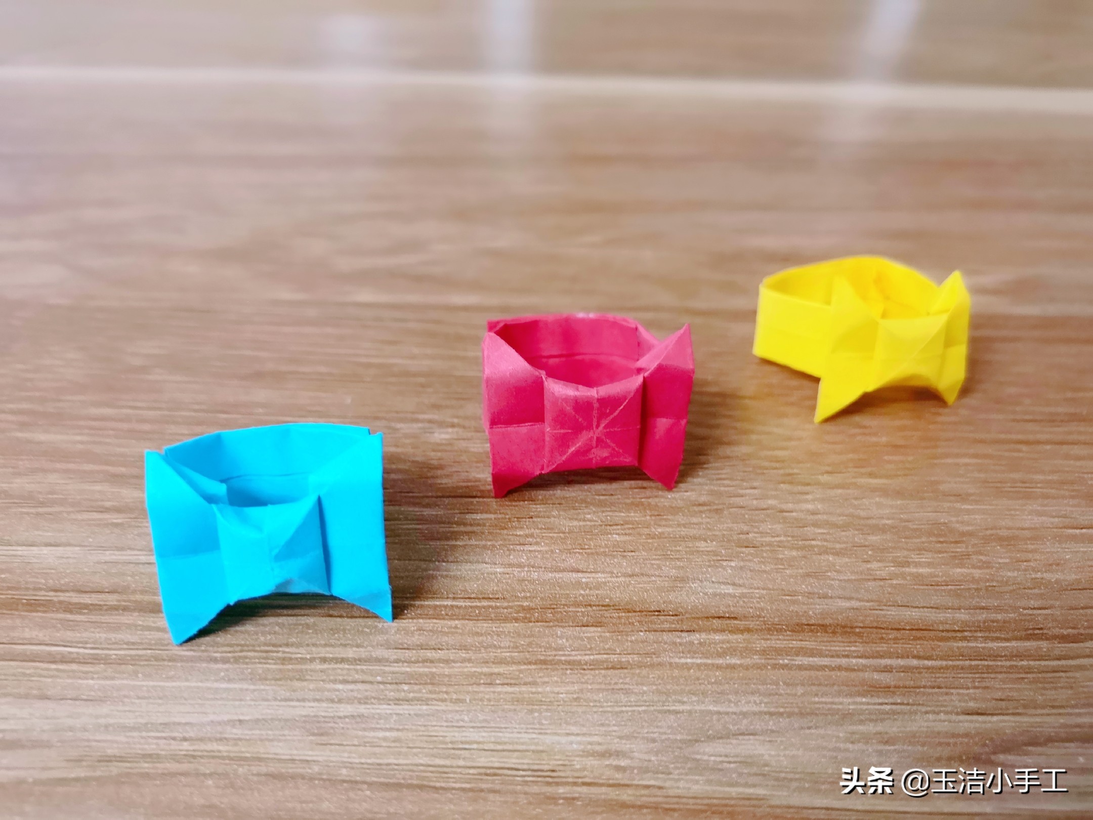 蝴蝶戒指折纸教程简单好看,戒指蝴蝶结折纸