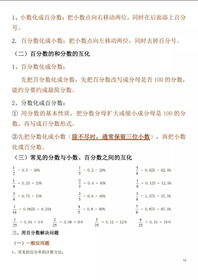六年级上册数学全书知识点讲解,六年级北师大版数学上册知识点