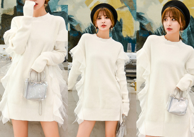 冬款气质修身裙针织裙,冬季高级感穿搭针织裙