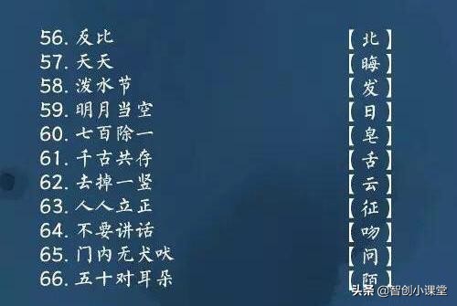 100个猜字谜成语小游戏,字谜100个小游戏