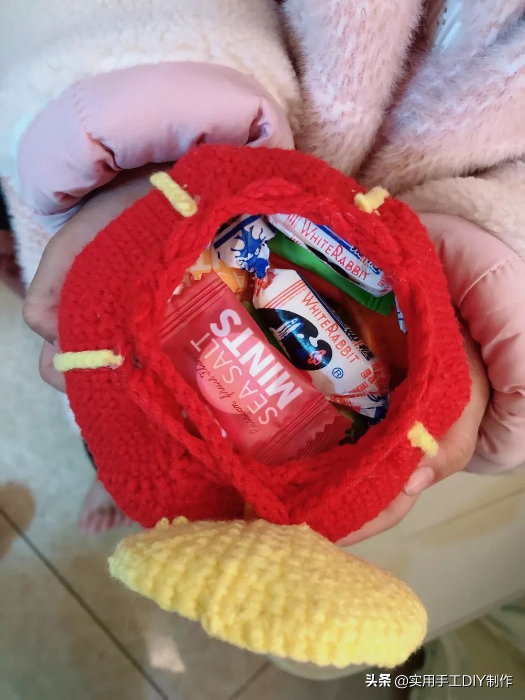 大人戴的蝴蝶结头花钩织教程,钩灯笼包编织教程