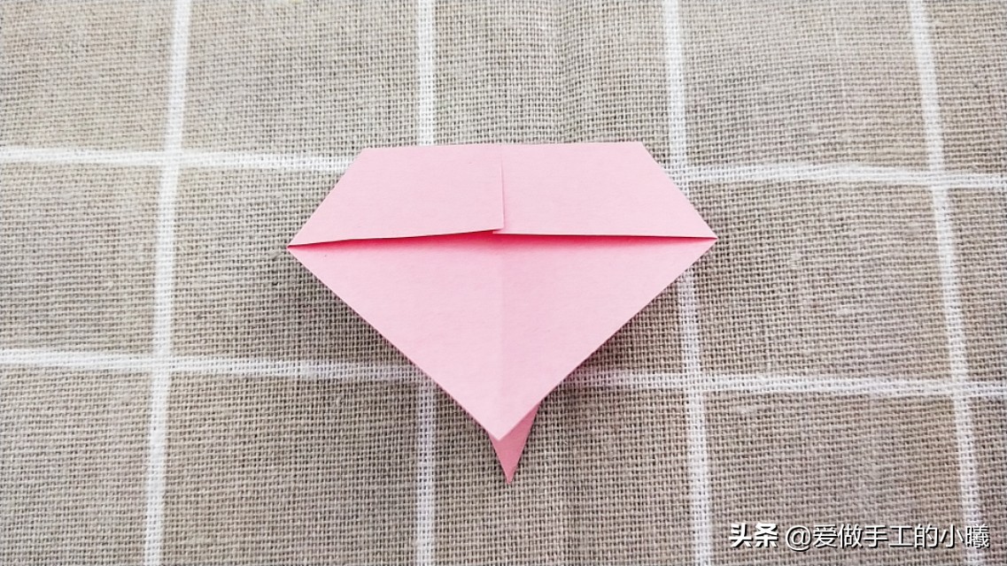 纸折樱花简单,立体五瓣樱花折纸