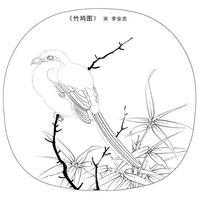 工笔白描底稿高清大图,宋人工笔画白描图片