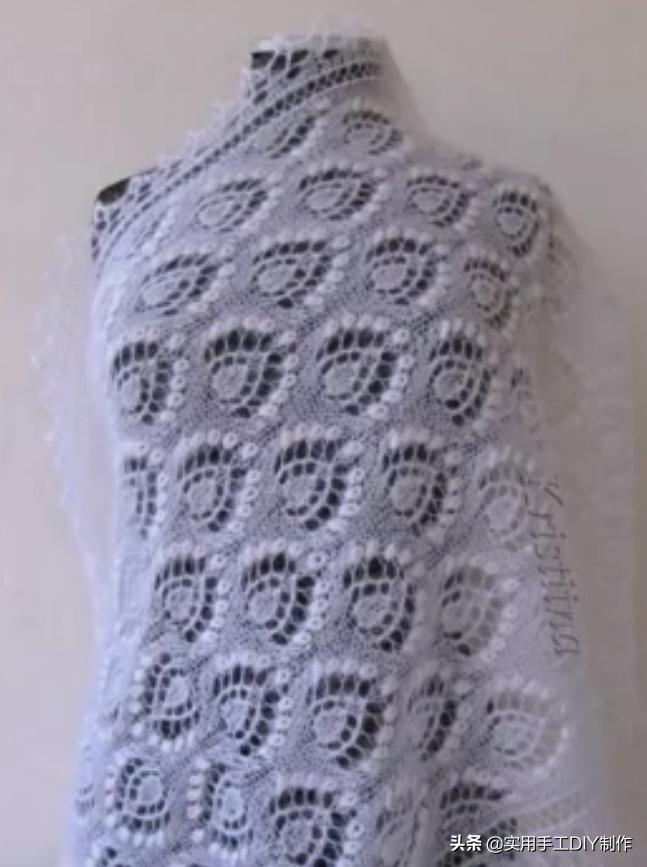 新款针织秋冬宽松披肩怎么织,针织中长款披肩