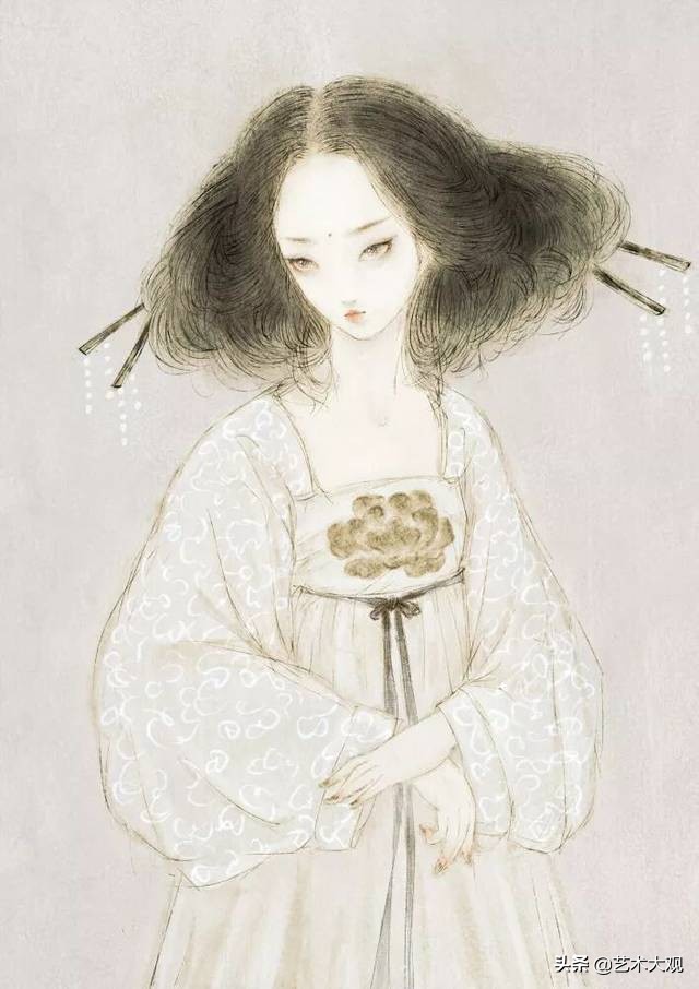 古风插画师画的古风人物,古风美人手绘动漫