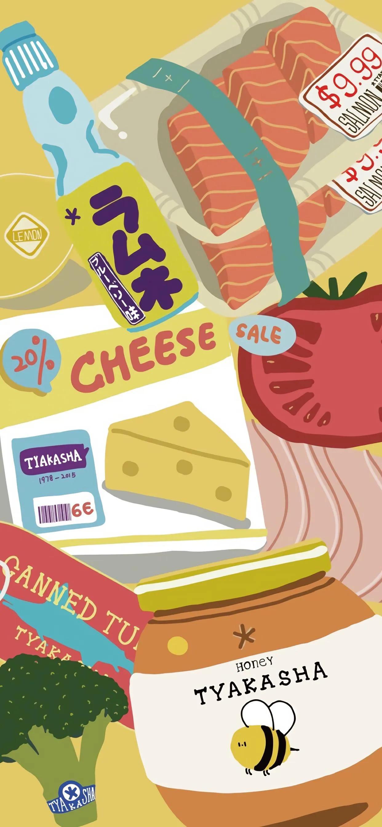 【壁纸】小熊维尼+食物+紫色+马里奥