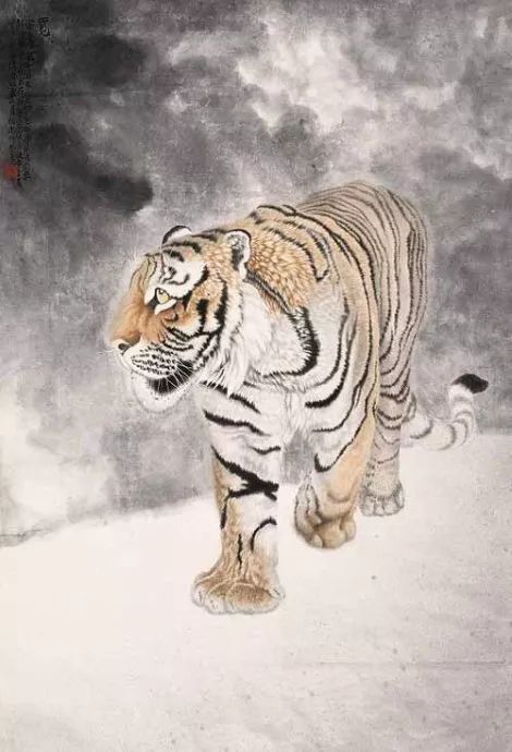 他笔下的虎充满了人的柔情与善意