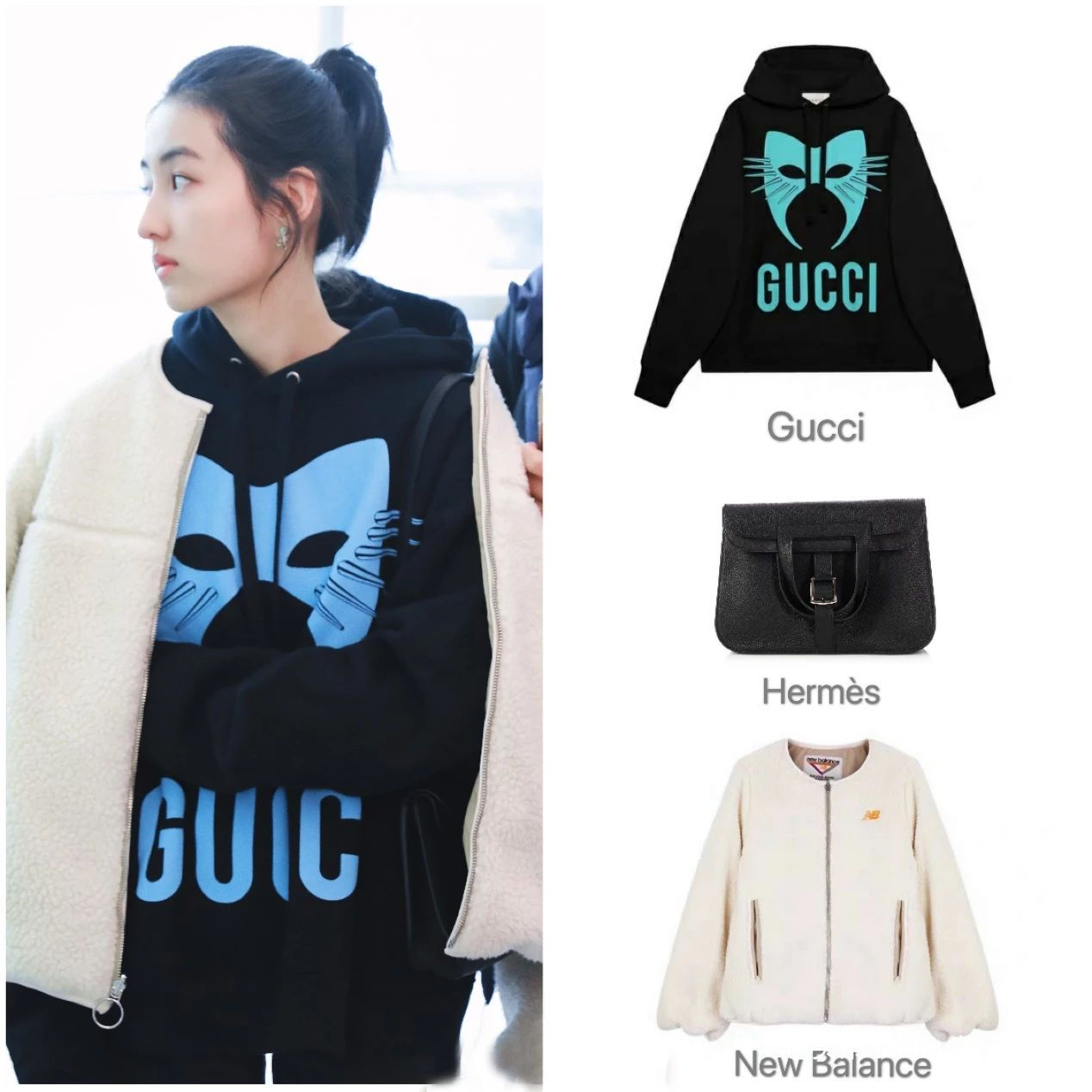 张子枫穿吊带工装裙露背,张子枫现身机场穿连帽卫衣