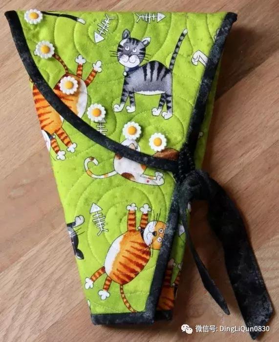 手工布艺挂墙收纳包,剪刀包收纳定制