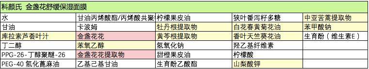 科颜氏金盏花保湿面膜要洗掉么,科颜氏金盏花舒缓保湿面膜