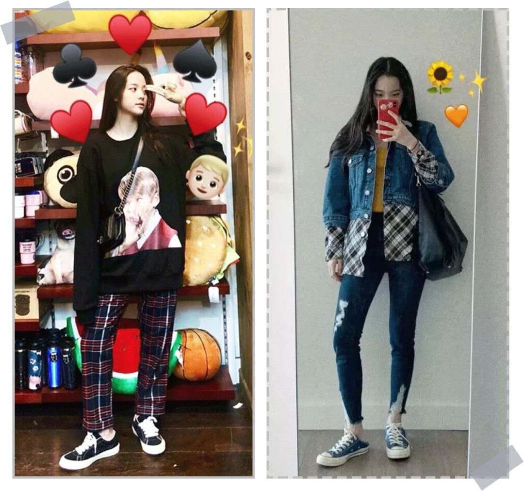 欧阳娜娜私服穿搭,欧阳娜娜格纹外套穿搭