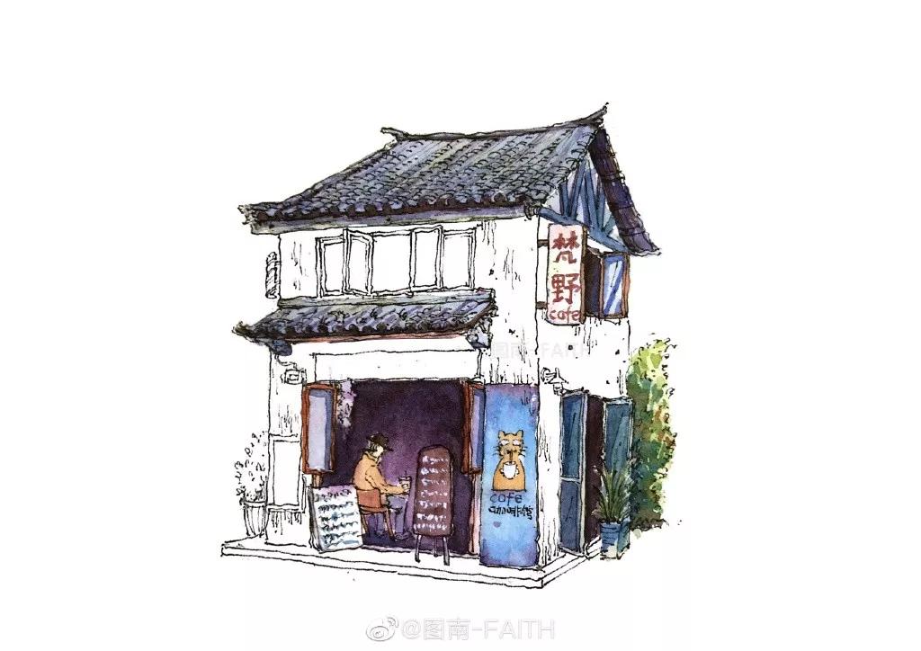 水彩画建筑入门零基础初学,水彩大师的建筑风景作品