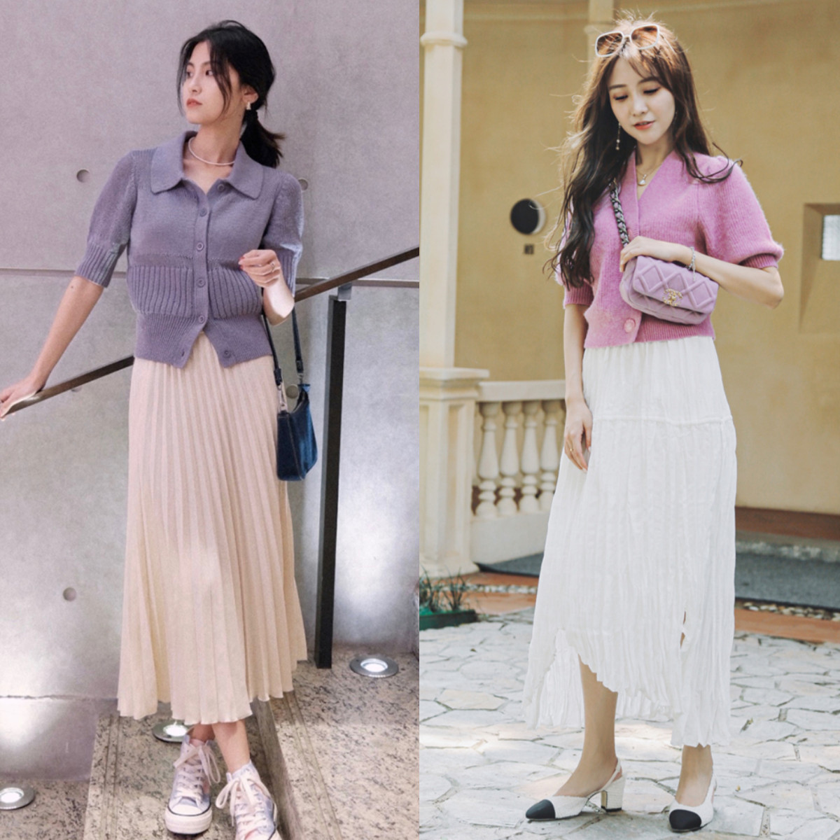 买针织衫选什么面料,焦糖色针织衫显肤色白