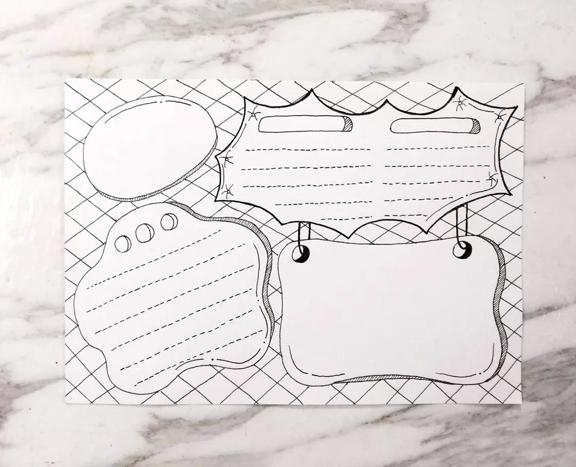 万能的手抄报模板二年级,万能的手抄报模板