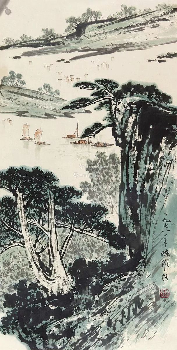 陈继儒山水画作品欣赏,陈良宗山水画作品欣赏