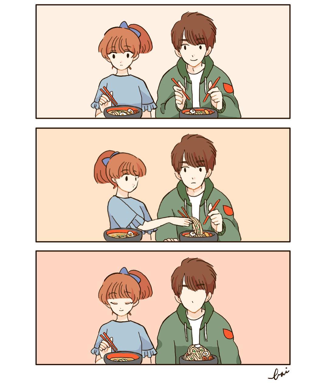 最温馨的情侣小漫画,温馨情侣漫画