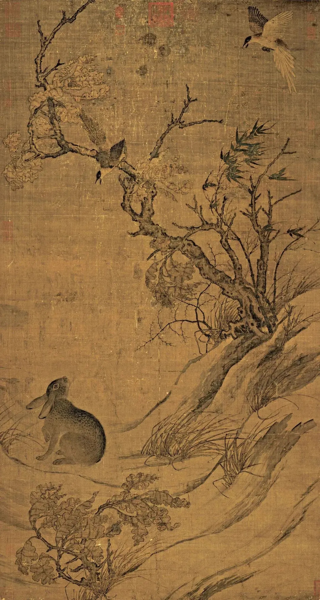 宋代崔白的双喜图不同画法,野趣紫砂壶