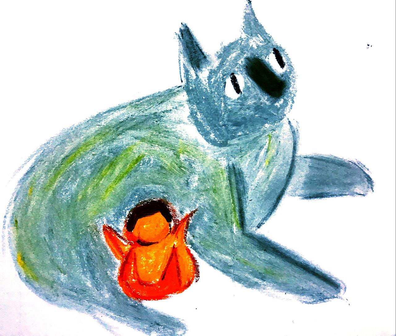 美术兴趣班油画棒创意范画3-5岁,100幅适合新手的油画棒作品