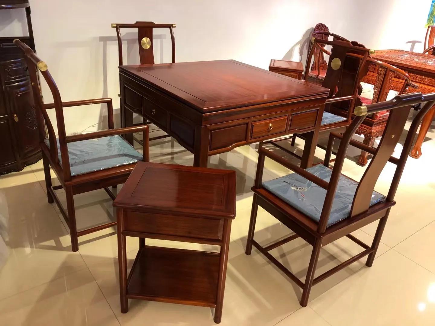 民国海派红木麻将桌卯榫结构,古董麻将桌如何安装