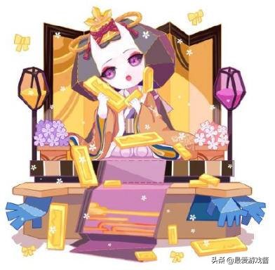 阴阳师匣中少女喜提新皮肤素纸雏心:穿金戴银,平安京新任富婆?