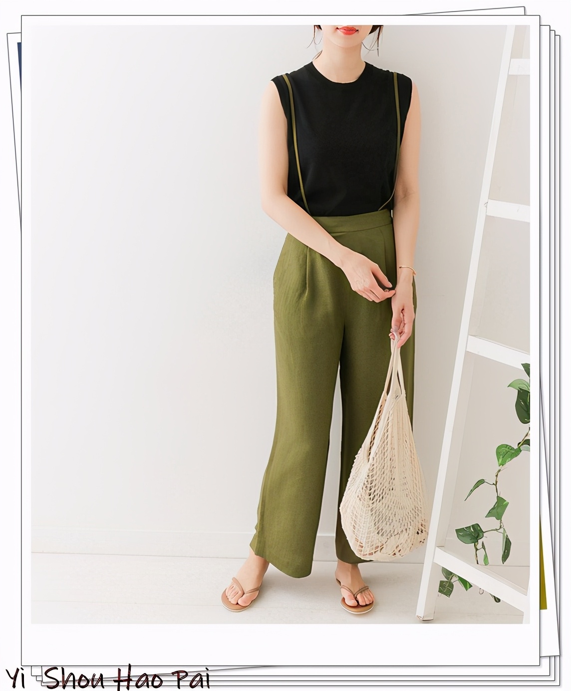 亚麻垂感裤搭配,杏色阔腿亚麻裤的搭配