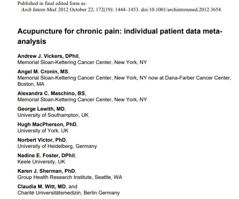 中国针灸论文,针灸当代研究成果