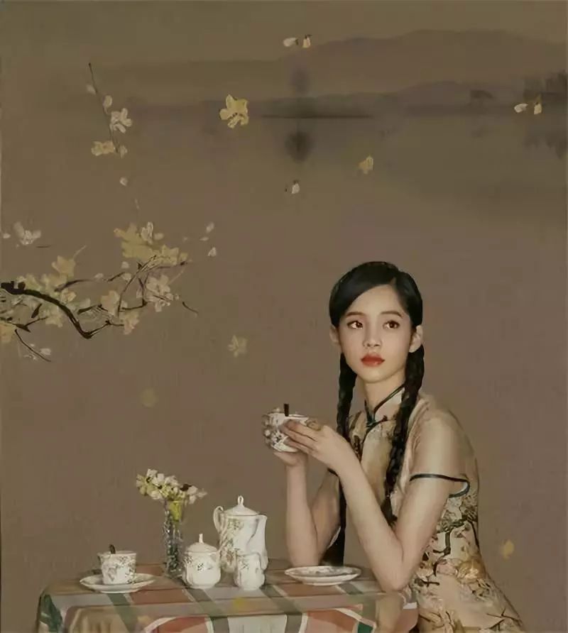 女性身材雕塑作品,温婉的旗袍造型