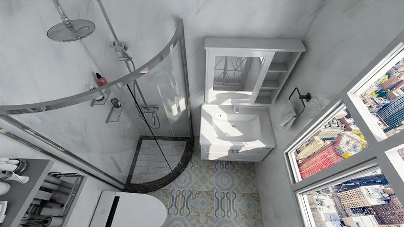 2021卫生间干湿分离装修效果图,两个卫生间挨着都要做干湿分离