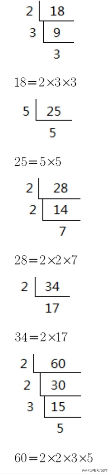 四年级数学质因数讲解,四年级质数和合数分解质因数