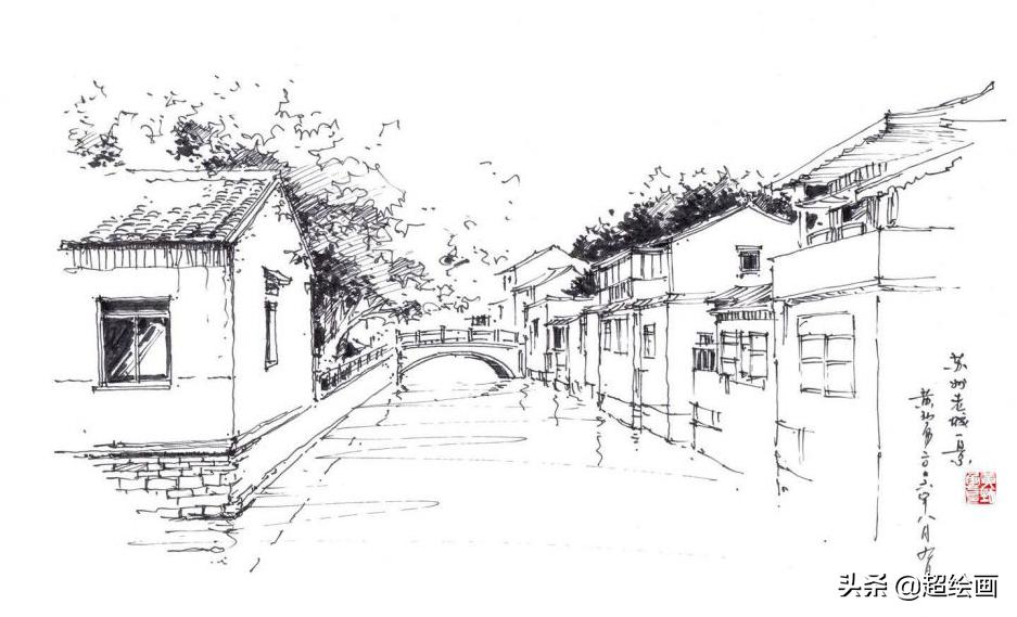 十大顶级钢笔画速写,钢笔速写100幅图片