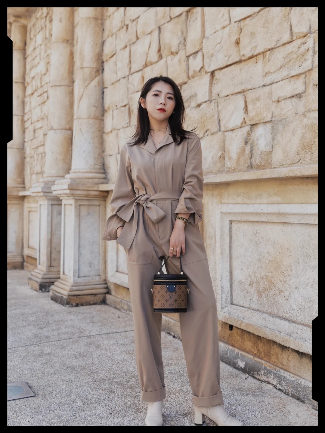 米色系冬天气质穿搭,温柔慵懒风穿搭棕色系