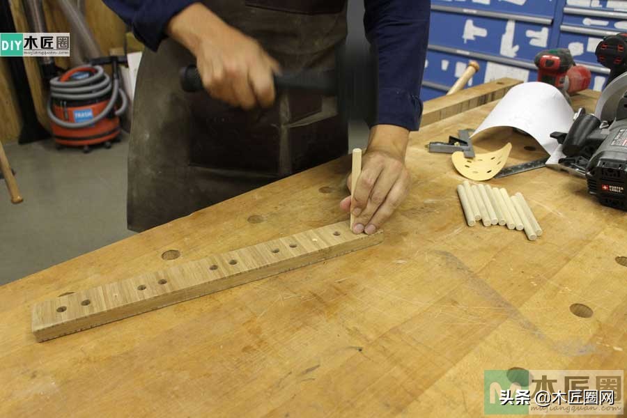 红酒杯倒挂架自制免打孔,高脚杯倒挂架木工制作